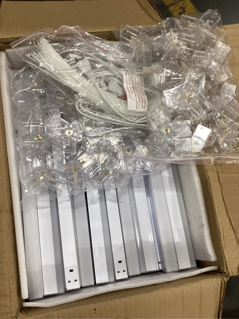 Condition photo showing Good Condition for modern 22-grid hexagon led garage lights, 89640 lumens 6500k, octagon honeycomb design for garage, workshop, gym & warehouse (83-pack, white) 22 hex without border