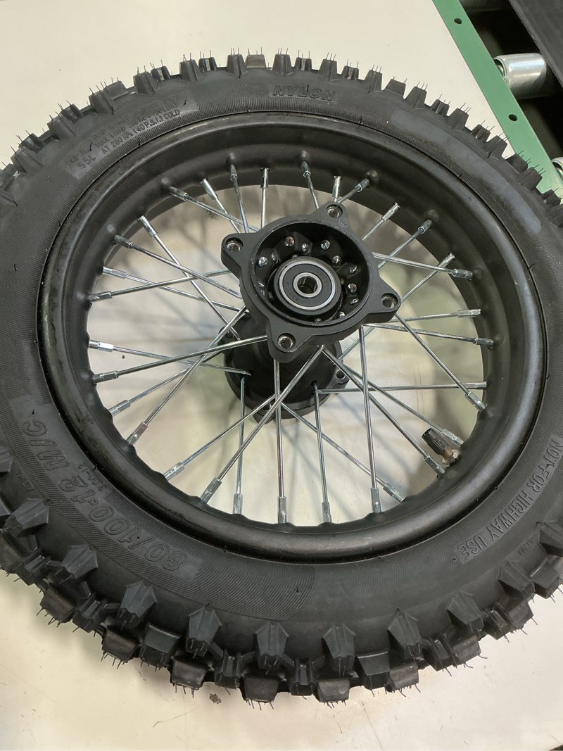 Condition photo showing Good Condition for 80/100-12 3.00-12 Back Rear Tire and Inner Tube,80/100-12 Dirt Bike Tire,12 Inch Rear Dirt Bike Tire compatible with Honda CRF70 XR70 Kawasaki KLX110 Yamaha TTR90 PW80 Pit Bike (Fit 90cc 110cc 125cc)