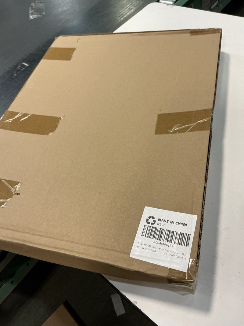 Condition photo showing New/Like New for 5Pcs Wire Shelf Cover, 21.6x13.4inch-Wood Pattern Shelves Covers for Shelving, Pantry Rack, Decoration Supplies (5pcs Shelf Covers)