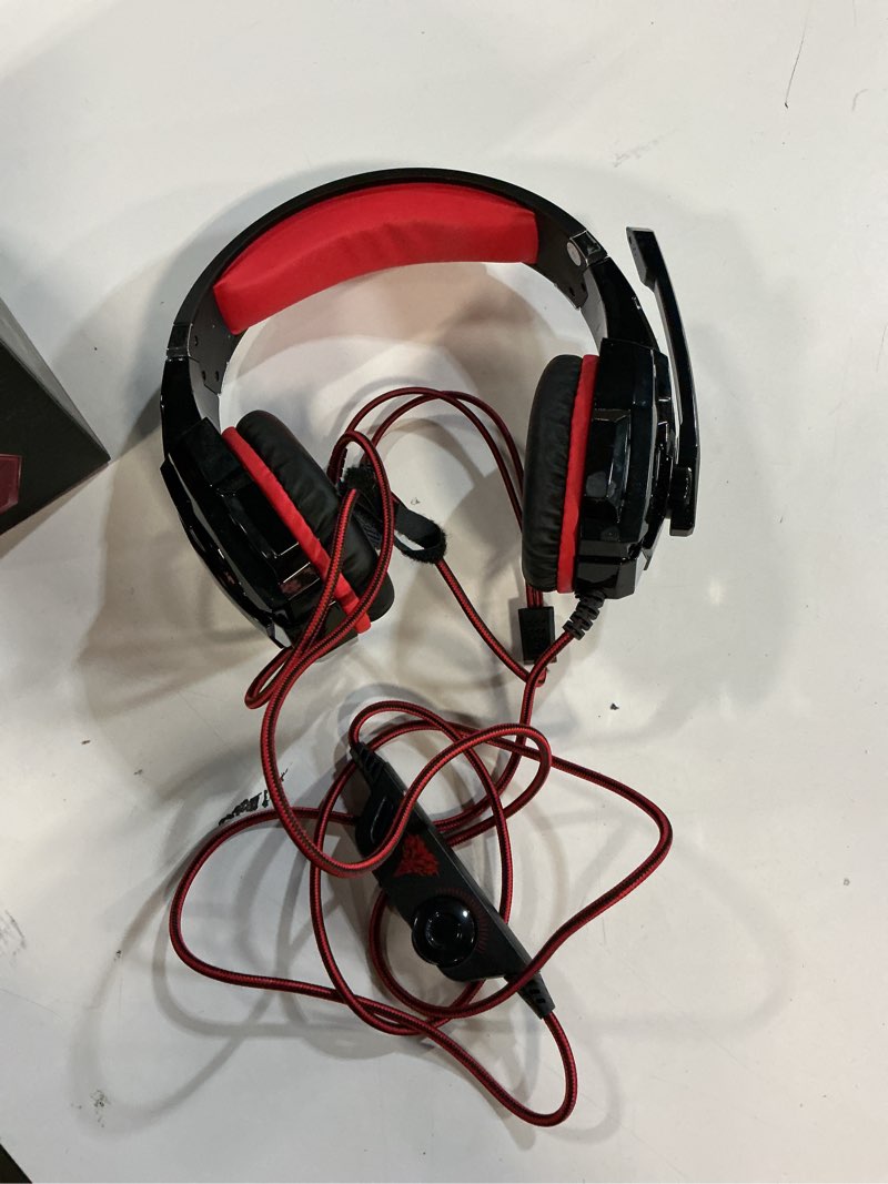 Condition photo showing Good Condition for BENGOO Stereo Pro Gaming Headset for PS4, PC, Xbox One Controller, Noise Cancelling Over Ear Headphones with Mic, LED Light, Bass Surround, Soft Memory Earmuffs for Laptop Mac Wii Accessory Kits Red