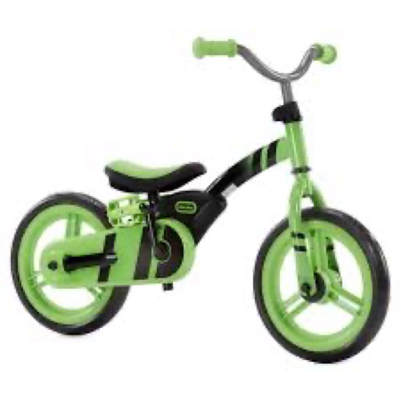 My First Balance-to-Pedal Training Bike for Kids in Green, Ages 2-5 Years, 12-Inch, 649615C