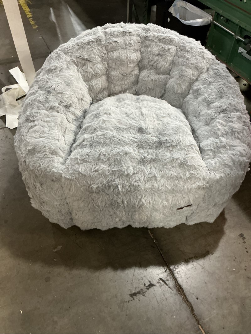 Condition photo showing Good Condition for Giant Bean Bag Chair for Adults, Stuffed Shell-Shaped Standard Bubble Grey