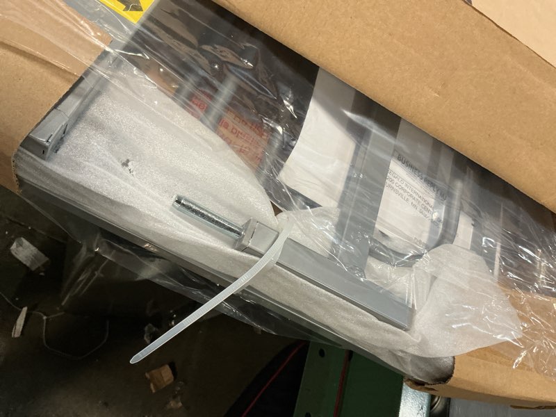 Condition photo showing Good Condition for regalo safety 29-49" easy step extra wide baby gate for doorways & bottom of stairs, pressure mounted safety gate with door for babies, toddlers & pets, platinum platinum 29-49"w x 30"h