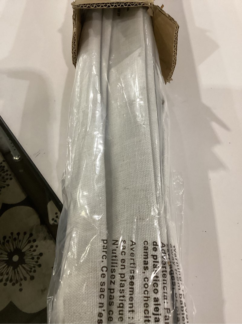 Condition photo showing As Is for lazblinds no tools no drill cordless roman shades for windows, blackout thermal insulated uv blocking window blinds, room darkening fabric blinds for indoor windows, 27'' w x 48'' h, off white blackout - off white 27" w x 48" h