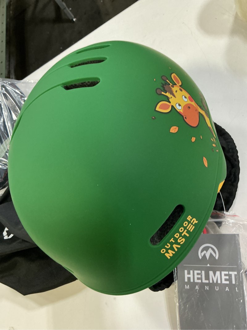 Condition photo showing Good Condition for OutdoorMaster Kids Ski Helmet and Goggles Set, Snowboard Helmet, Durable PC Shell & EPS Foam, Snow Helmet 12 Cooling Vents, Dial Fit Skiing Helmet, Safety-Certified Snow Sport Helmets for Boys & Girls Arctic White 48-52cm X-Small