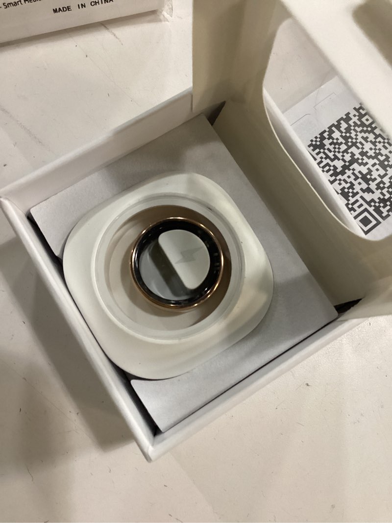 Condition photo showing Good Condition for Smart Health Ring for Women Men Fitness Tracker with Heart Rate, Blood Oxygen, Blood Pressure, Sleep Monitoring, Step Counting, IP68 Waterproof for iOS and Android, No APP Fee, Rose Gold 8 8 Rose Gold