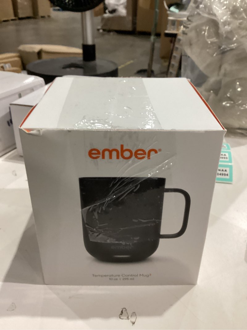 Condition photo showing New/Like New for ember temperature control smart mug 2, 10 oz, app-controlled heated coffee mug with 80 min battery life and improved design, black black 10 ounces
