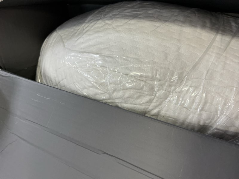 Condition photo showing Good Condition for eli & elm | ultimate side sleeper pillow with adjustable filler to get the perfect contour curved pillow for a neck pain relief sleep - removable latex and polyester filling- 17" x 29"