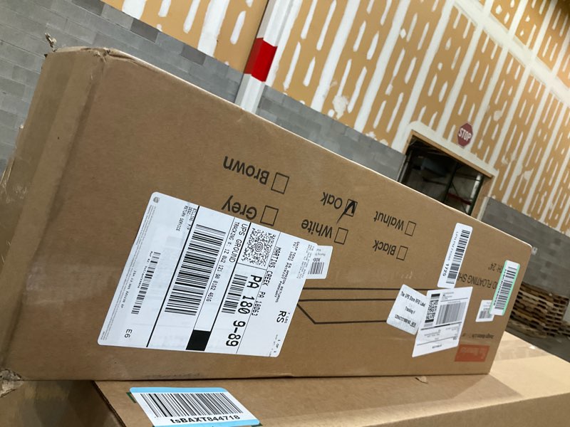 Condition photo showing As Is for INHABIT UNION Oak Floating Shelves for Wall?24in Wall Mounted Display Ledge Shelves Perfect for Bedroom, Bathroom, Living Room and Kitchen Decoration Storage (Oak, Set of 2) Oak 24 Inch