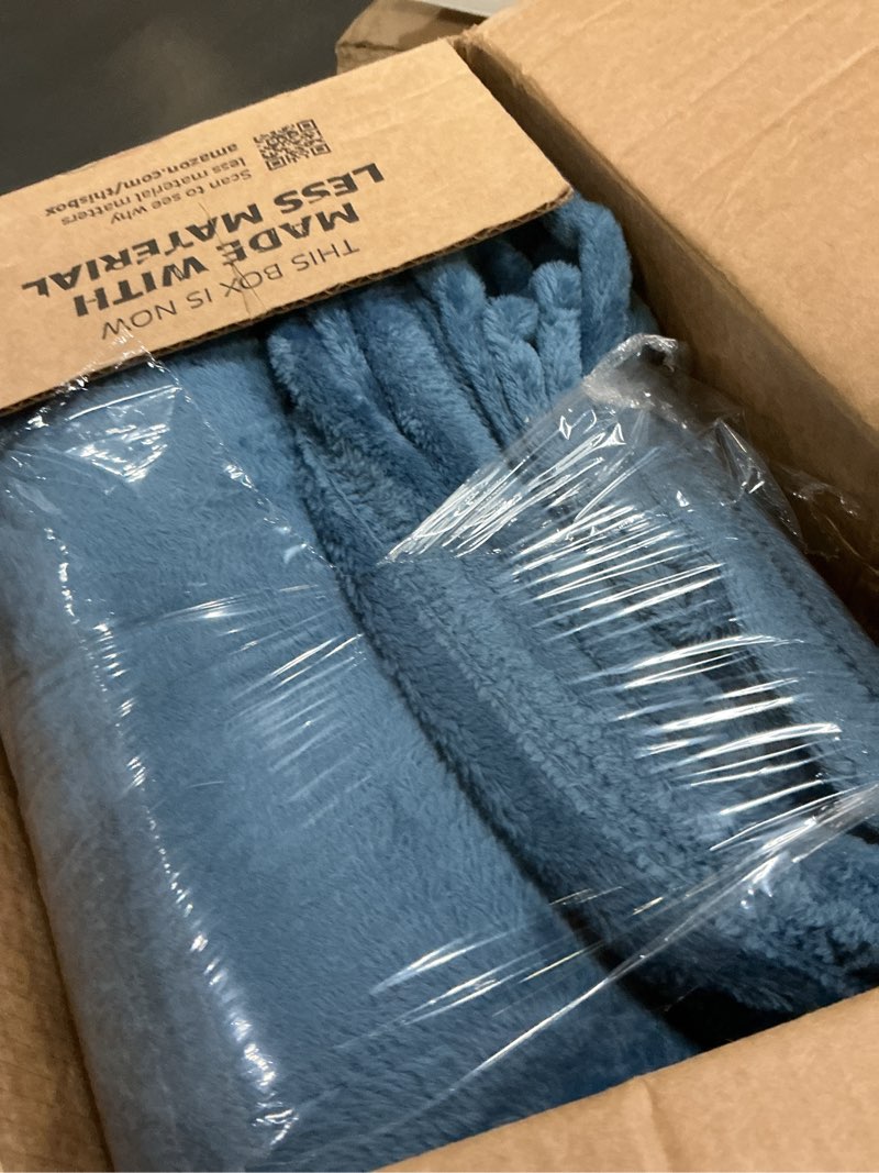 Condition photo showing Good Condition for Bedsure GentleSoft Fleece Blankets Queen Size Mineral Blue - Bed Blanket Soft Lightweight Plush Fuzzy Cozy Luxury Microfiber, 90x90 inches Mineral Blue Queen (90" x 90")