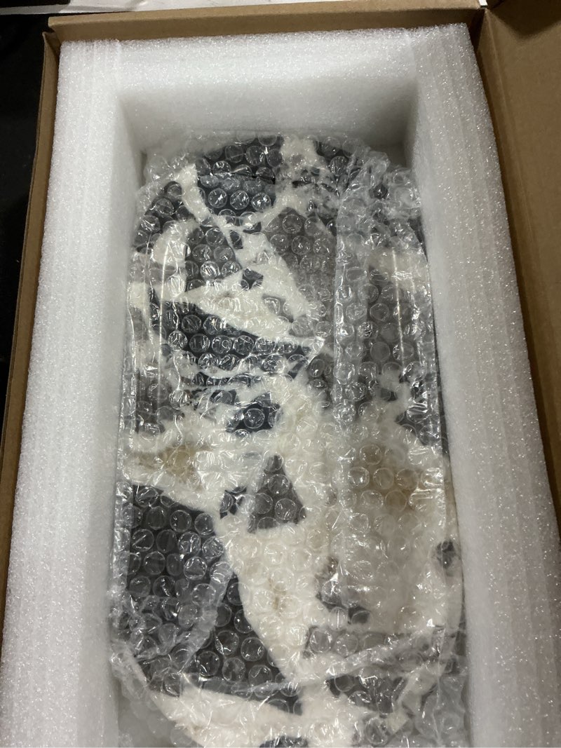 Condition photo showing New/Like New for 12 x 6 Inch Oval Black and White Natural Marble Tray for Bathroom Vanity, Solid Stone Perfume Organizer and Decorative Kitchen Countertop Trays Calacatta Black 12" x 6" x 0.7"
