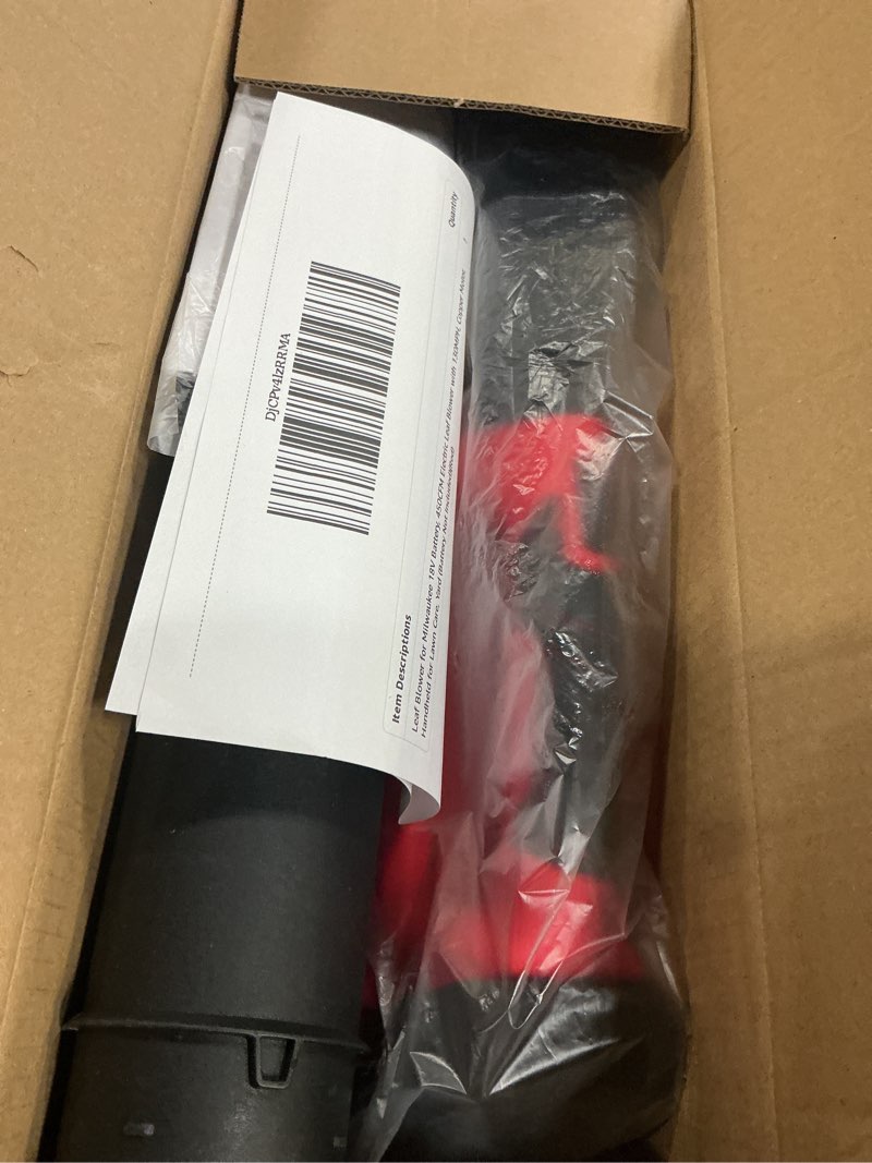 Condition photo showing Good Condition for leaf blower for milwaukee 18v battery, 450cfm electric leaf blower with 130mph, copper motor, handheld for lawn care, yard (battery not included)(red)