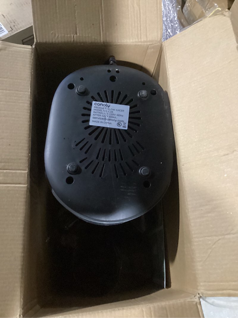 Condition photo showing Good Condition for Canoly C16 Cold Press Juicer, 6" Extra Wide Feed Chute, 3-IN-1 Strainers (Juice & Sorbet & Nut Milk), Powerful AC Brushless Motor, Self Precut System, Juicer Machines with BPA-Free (Space Gray)