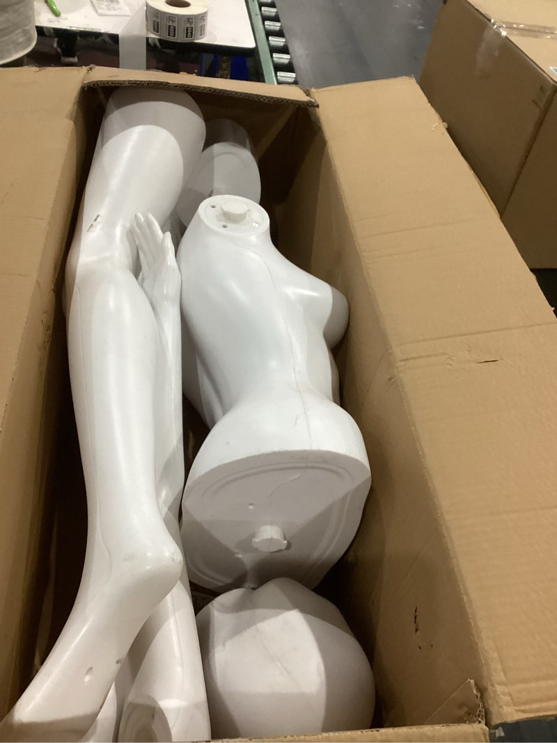 Condition photo showing Good Condition for serenelife female full body mannequin – 68.9" adjustable dress form with 360° rotating head, realistic face, detachable limbs, no-tool assembly, durable pp build with metal base for clothing display