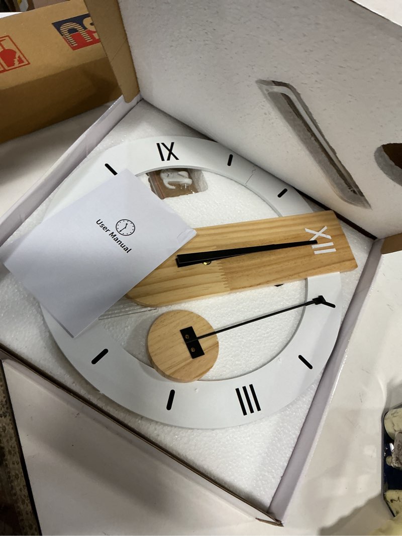 Condition photo showing Good Condition for Decorative Wall Clocks,Silent Quality Quartz Battery Operated,Large Wall Clock for Living Room,Kitchen,Home,Bathroom,Bedroom Wall Decor,15x21.5inch Roman Numerals