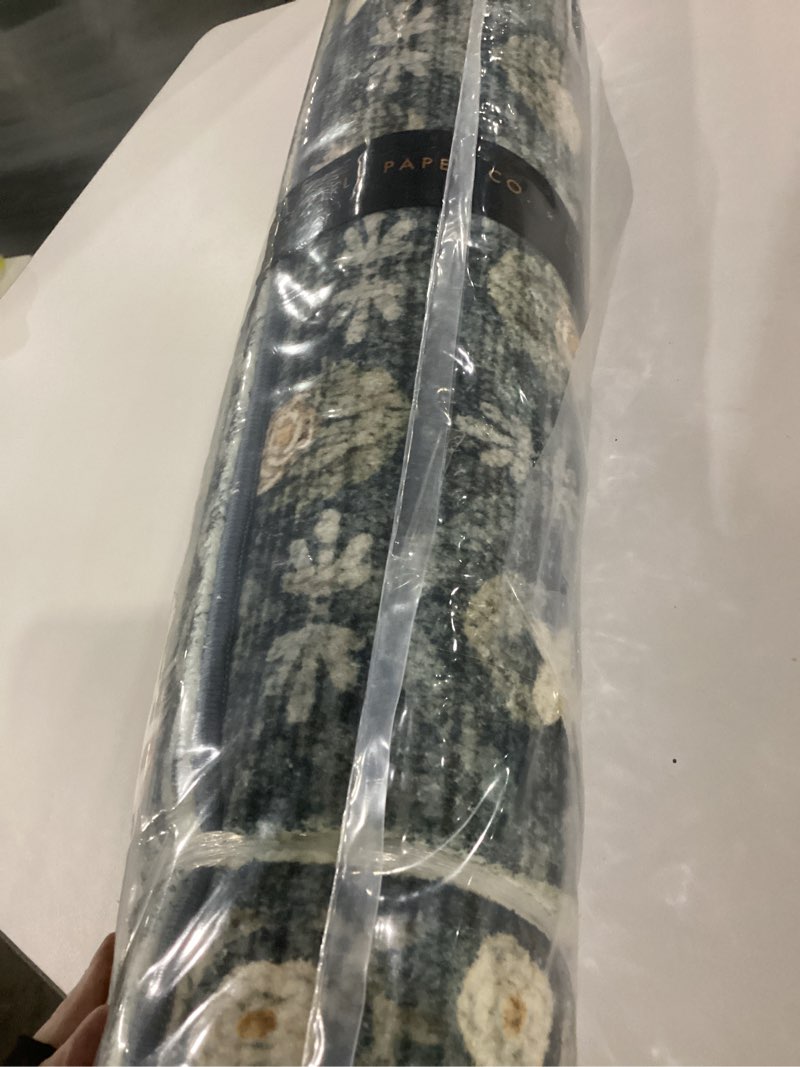 Condition photo showing Good Condition for loloi rifle paper co. eden collection ede-03 lattice indigo 2'-3" x 3'-9" accent rug feat. cloudpile™ lattice indigo 2'3" x 3'9" (rectangular)