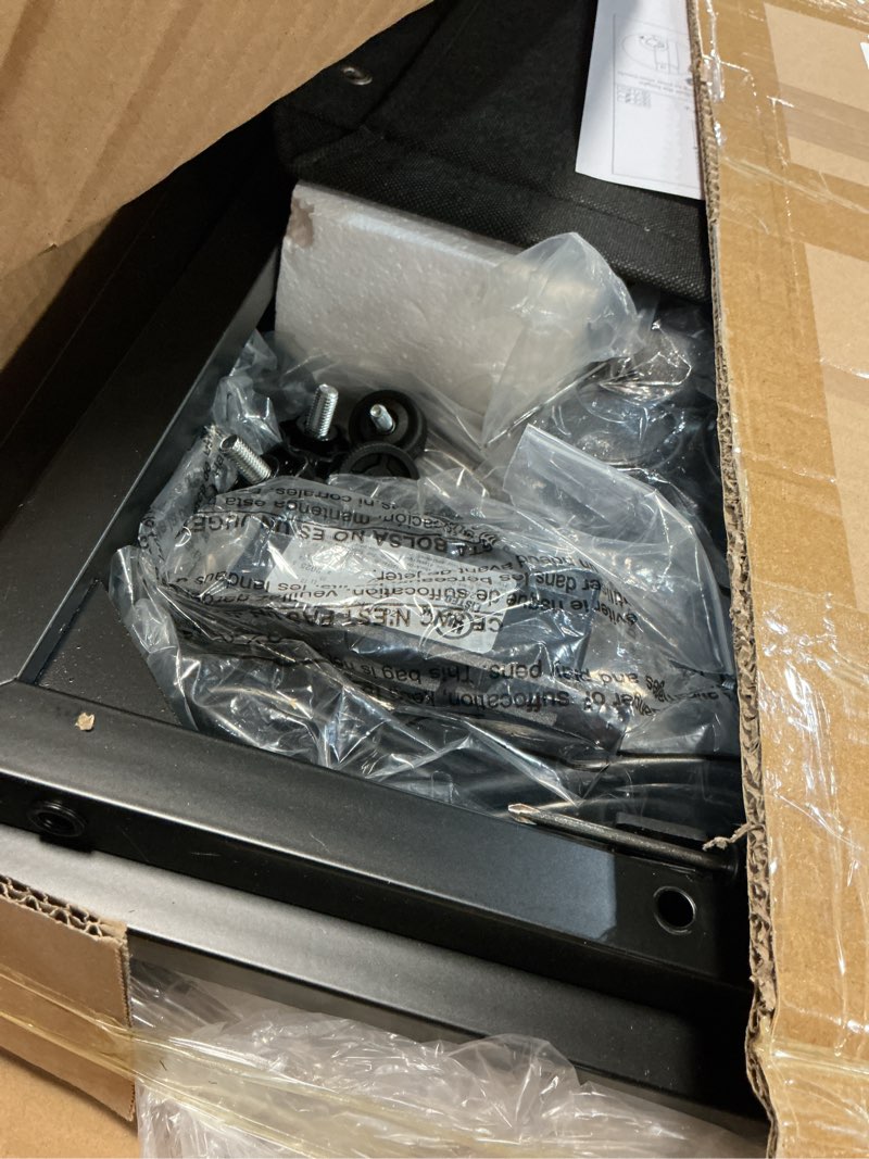 Condition photo showing Good Condition for adjustable computer tower stand with charge station,heavy-duty rolling pc stand, cpu tower cart with wheels for atx gaming computer,under desk holder,black