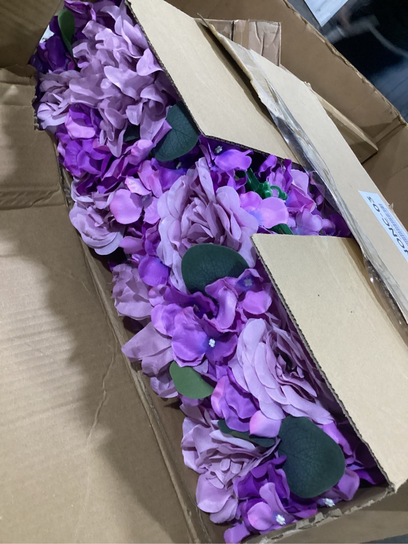 Condition photo showing Good Condition for Pack of 6 Wedding Arch Decorations, 19.7 inch Artificial Flower Table Centerpieces Floral Arrangement for Wall Backdrop Party Bridal Shower Event Decor - Dusty Purple Dusty Purple Pack of 6 flower arrangement