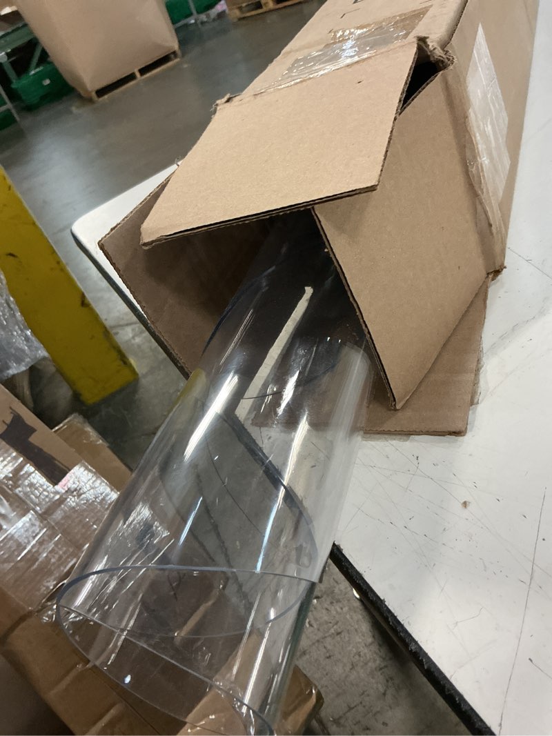 Condition photo showing Good Condition for warmstar clear table protector - 2mm thick, 45 inch round, plastic table cover, desk mat for coffee table, writing desk, dining room clear 45" x 45"