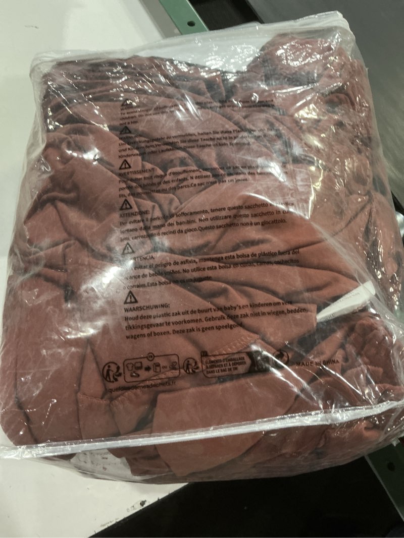 Condition photo showing As Is for princedeco velvet couch cover loveseat covers for 2 cushion couch 3 piece sofa covers for dogs washable loveseat covers width up to 72 inch no slip stretch sofa slipcover(medium, burnt brick) burnt brick medium(58"-72")