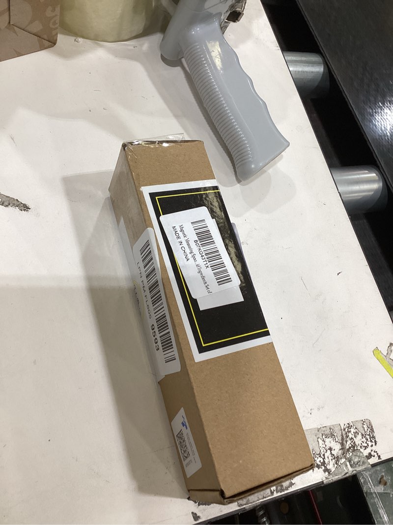 Condition photo showing As Is for Magnetic Measuring Spoons Set Stainless Steel Stackable Dual Sided Teaspoons and Tablespoons for Measuring Dry and Liquid Ingredients Set of 6 Color 6