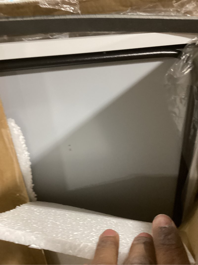 Condition photo showing Good Condition for Arched Floor Mirror, 56"x20" Full Length Mirror, Standing Mirror Hanging or Leaning, Body Mirrors with Stand, Wall Mounted Mirror, Arched-Top Mirrors with Aluminum Frame for Bedroom (White) White 56"L x 20"W