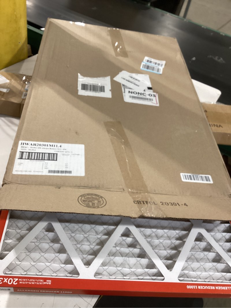 Condition photo showing New/Like New for honeywell 20x30x1 merv 11 allergen reducer 11000 electrostatic pleated hvac ac furnace air filter (4-pack) | replacement filter for home use | made in usa 20x30x1 (4 pack)