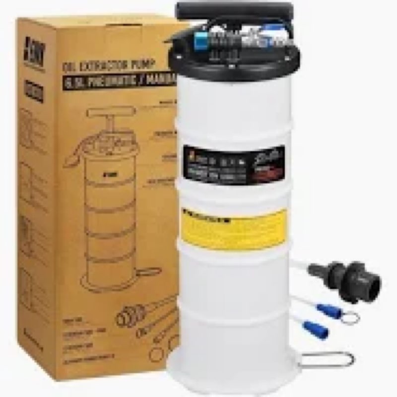ewk 6.5l pneumatic/manual oil extractor, oil change pump for automotive fluids vacuum evacuation, fl