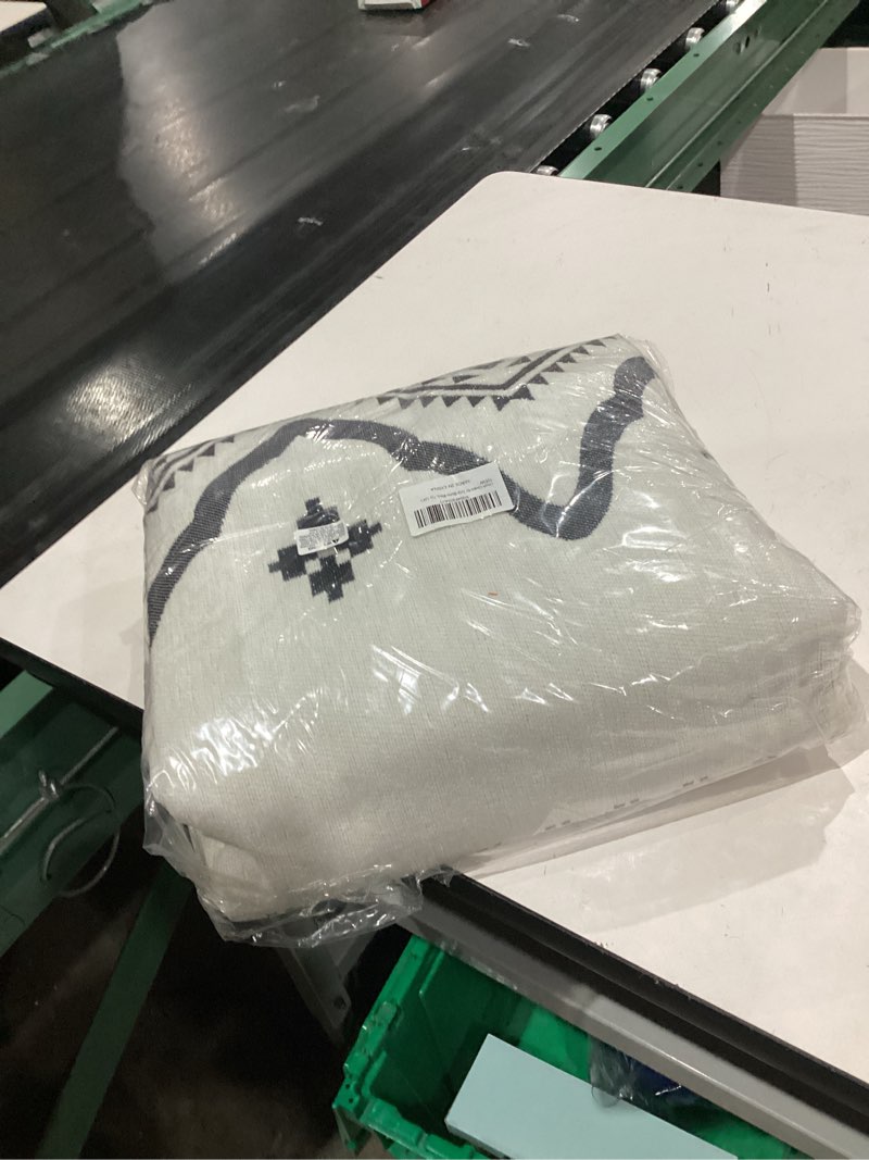 Condition photo showing New/Like New for LUFEIJIASHI Boho Couch Covers for Sofa Non Slip Sofa Covers Washable Couch Covers for 3 Cushion Couch Sofa Pet Friendly Sectional Couch Cover Blanket Furniture Protector for Dogs (Black, 71"x134") 71"x134" Boho-black