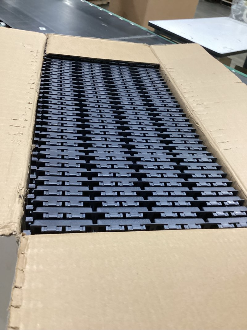Condition photo showing Good Condition for 36 sq. ft plastic interlocking deck tiles, 36 pack,12"x12" waterproof outdoor flooring all weather use, patio floor decking tiles for porch poolside balcony backyard, dark grey 36 grey