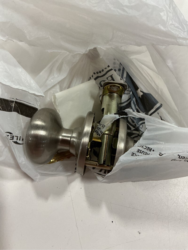 Condition photo showing As Is for Kwikset Cove Entry Door Knob with SmartKey