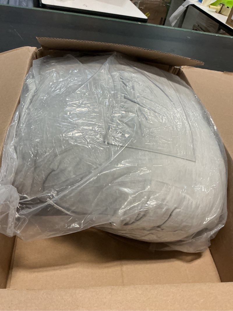 Condition photo showing Good Condition for nestl reading pillow with shredded memory foam, designed for sitting up in bed and couch, back and arms adjustable support for adult & teens backrest pillows for reading with washable cover light grey standard 18" 09 - light grey