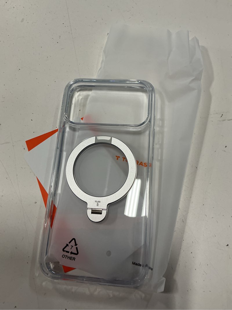 Condition photo showing New/Like New for torras 360 magnetic stand for iphone 17 pro max case, fit for magsafe, non-yellowing clear case for iphone 17 pro max phone case with kickstand & camera control, hard pc protection, q3 spin for iphone 17 pro max clear