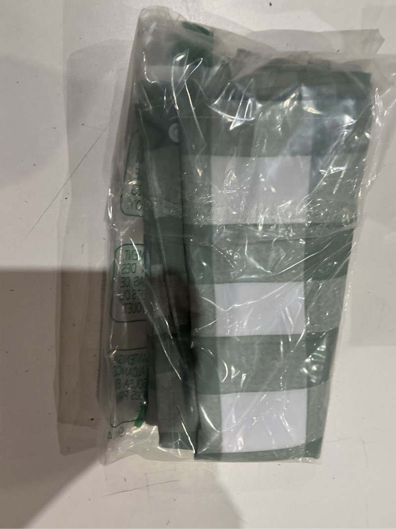 Condition photo showing Good Condition for tie up valance curtain sage green white buffalo plaid valances for windows,window topper for living room adjustable drape valance window treatments small cafe curtain 60x18in 18"w x 60"l (pack of 1) sage greencbt1416