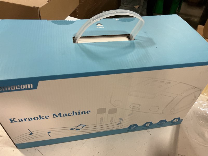 Condition photo showing New/Like New for Karaoke Machine with Two Wireless Microphones - Portable 60W Powerful Bluetooth Speaker, Long Battery Life for Outdoor & Family Party, PA System for Fashion Women, Girls, Teenagers - Purple