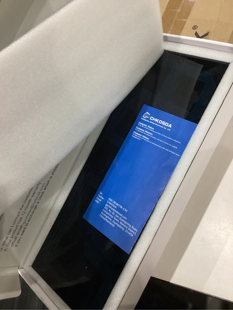 Condition photo showing Good Condition for 18.7'' Automic Digital Wall Clock, LED Digital Clock with Large Display, Multi-Function Wall Clock with Alarm and Timer, Auto Time Sync Clock with Adjustable Brigthness(White)