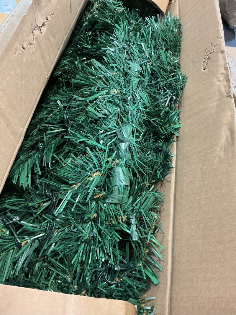 Condition photo showing Good Condition for VINGLI Pre-lit Artificial Christmas Wreath for Front Door, Windows, Green Christmas Wreath Decorations with Forested Branches, Xmas Wreath w/Bow, Pine Cones, Ornaments, Remote Control, Timer, 36 Inch 36 Inch Red & Green