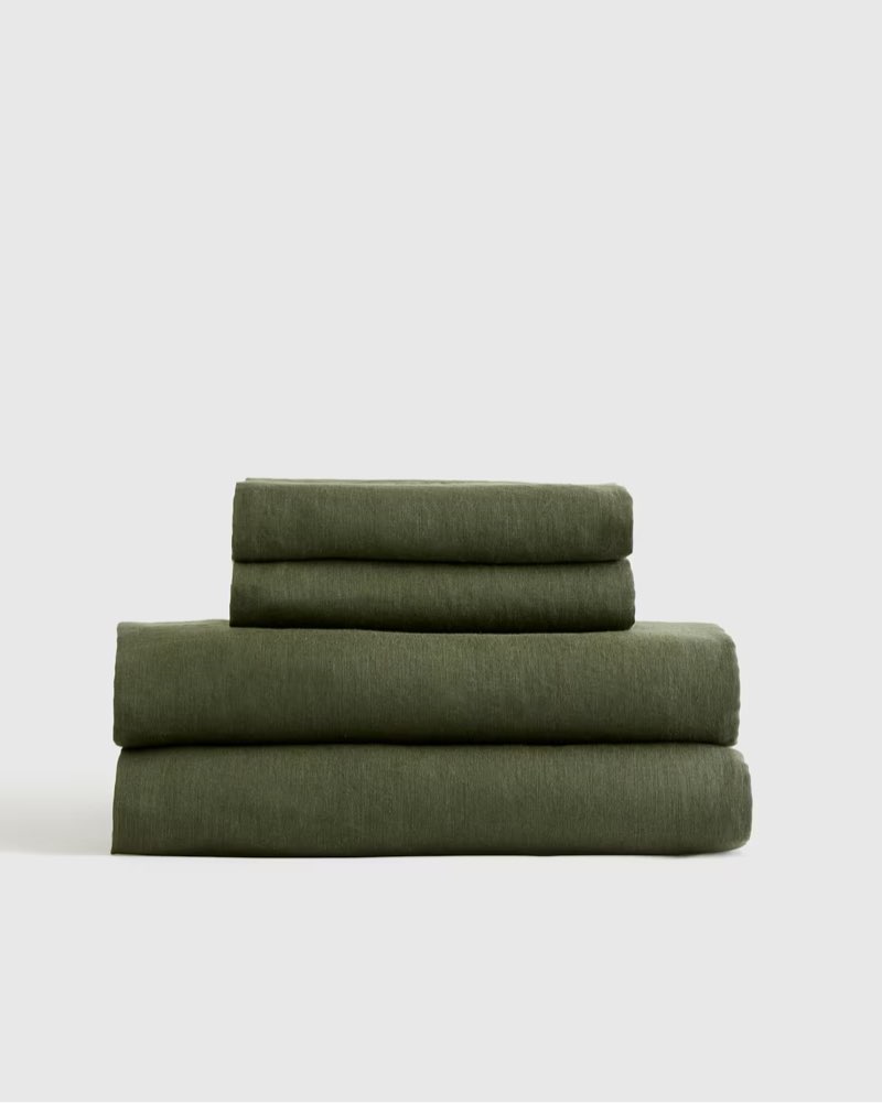 quince european linen sheet set of 3 color pine king 