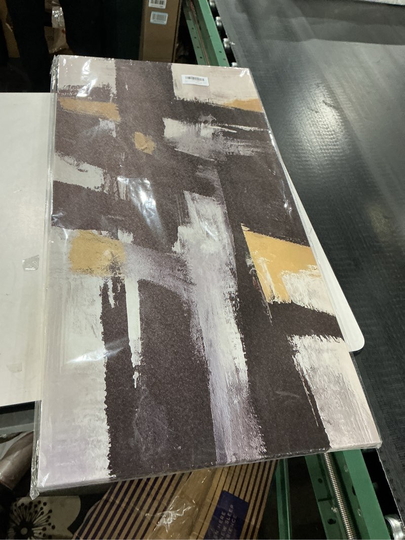 Condition photo showing New/Like New for Abstract Canvas Wall Art for Living room Office Bedroom Black White Wall Art Print Oil Paintings Modern Gray Yellow Marble Pictures Cool Wall Decor Artwork Waterproof Ready to Hang - 20in * 40inch 20 x 40inches x 1pcs?50 x 100cm x 1pcs? Black white yellow