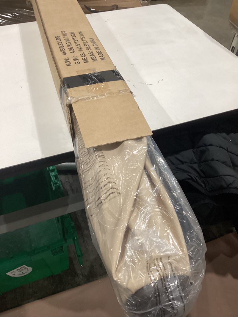 Condition photo showing Good Condition for jearey 9ft half umbrella outdoor patio umbrella market umbrellas with crank, 1/2 round wall umbrella 5 sturdy ribs uv protection for pool garden balcony deck, beige 9' half beige
