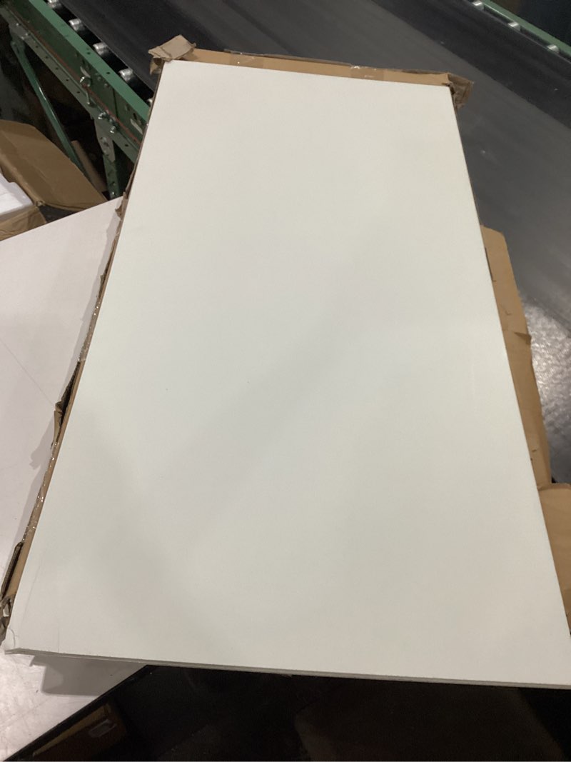 Condition photo showing As Is for 24"x48" smooth drop ceiling tiles waterproof high-grade pvc ceiling tiles 2x4 fire-rated - easy drop-in installation - case of 10 (80 sq. ft.) 2ft x 4ft white