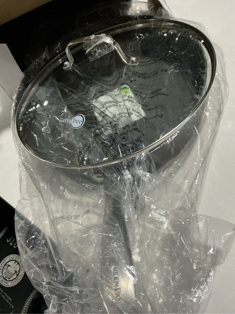 Condition photo showing Good Condition for greenpan valencia pro hard anodized healthy ceramic nonstick 4.5qt saute pan jumbo cooker with lid, pfas-free, induction, dishwasher safe, oven safe, gray