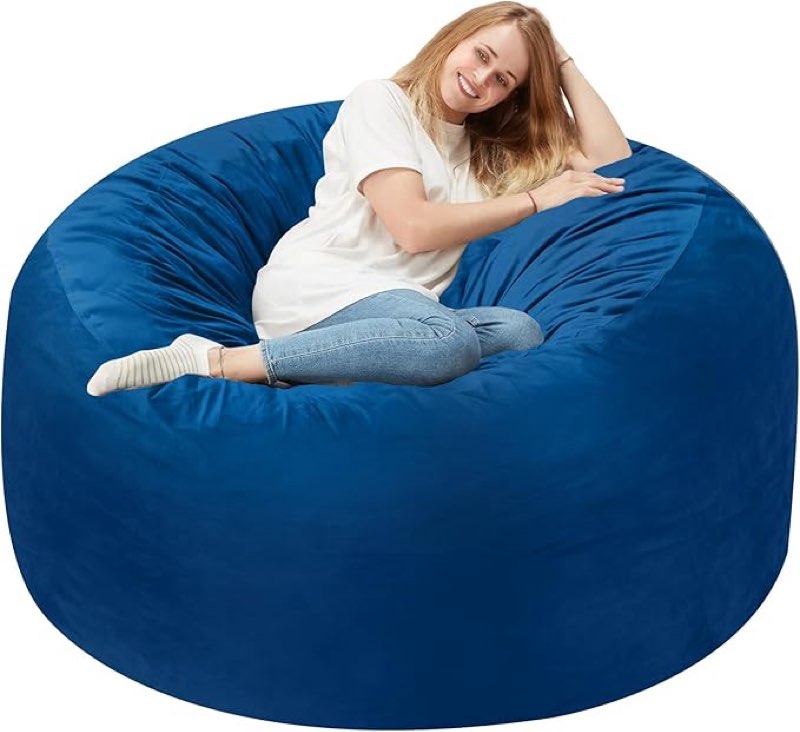  (similar)36 x36 x22 inch homguava 3ft bean bag chair: 3' bean bags with memory foam filled, large beanbag chairs soft sofa with dutch velvet cover-blueh