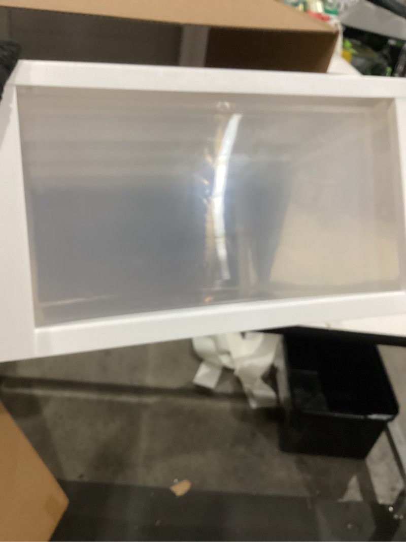 Condition photo showing Good Condition for iris usa 47 qt. extra-large stackable storage drawer plastic drawer organizer with clear doors, for pantry bedroom closet kitchen under-sink home and office de-clutter shoes and crafts, white, 2-pack 2 pack 47 qt.
