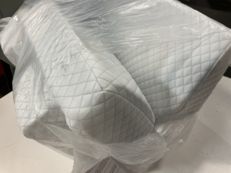 Condition photo showing As Is for Side Sleeper Pillow with Arm Hole - Adjustable Shoulder Pillow for Side Sleepers, Memory Foam Pillow Provides Support & Reduces arm Pressure, Cooling Arm Pillows, Rotator Cuff Pain Relief White