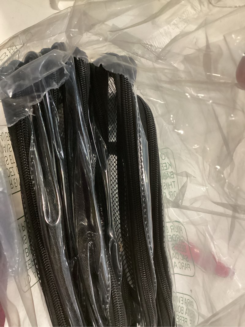 Condition photo showing Good Condition for 6packs toy storage bags with zipper, clear pvc organizing bags, reusable toy storage organizer with portable handle, travel waterproof organizer bags for building blocks, puzzle, toys and books