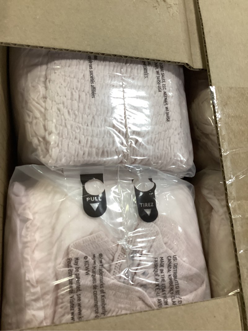 Condition photo showing New/Like New for Depend Night Defense Adult Diapers, Incontinence & Postpartum Bladder Leak Underwear for Women, Disposable, Overnight, Large, Blush, 56 Count (4 Packs of 14), Packaging May Vary Large 56