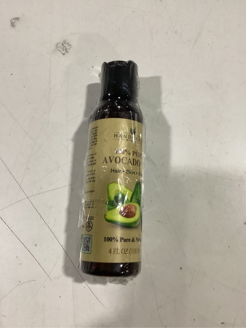 Condition photo showing As Is for handcraft blends avocado oil - cold-pressed 8 fl oz - 100% pure and natural - premium grade carrier oil for skin and hair - hair and body - massage - hexane-free 8 fl oz (pack of 1)