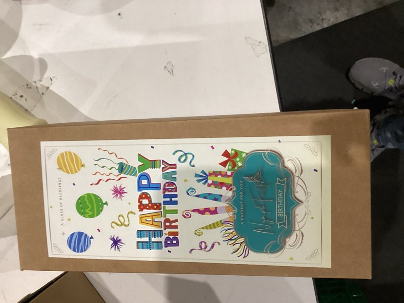 Condition photo showing New/Like New for NymphFable Hand-painted Wine Glass Happy Birthday Artisan Painted 15oz Personalised Gift for Birthdays