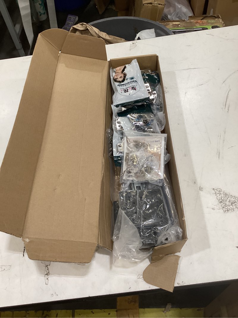 Condition photo showing Good Condition for sliding hidden door track, pocket door hardware, smooth gliding pocket door slides with hinges for cabinet and recessed doors (20in, set, 2) 20in 2.0